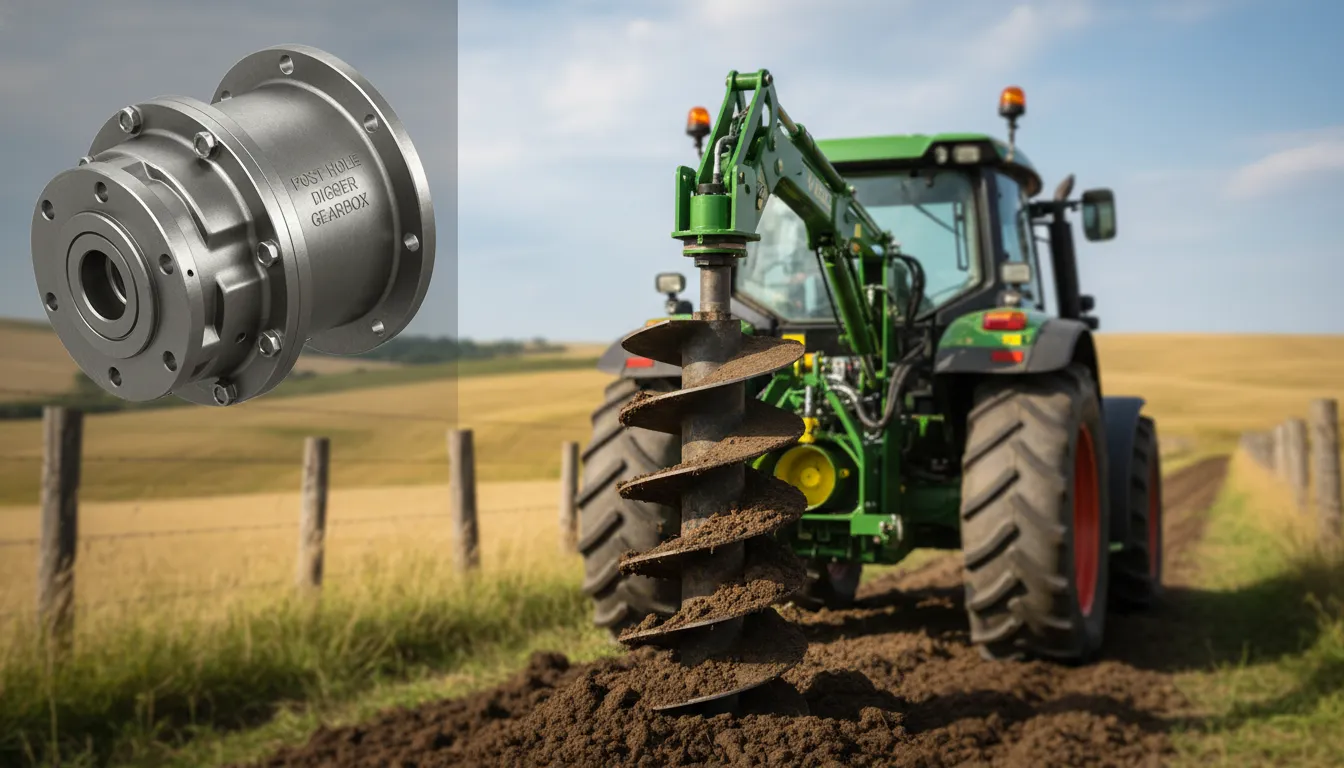 Gearbox replacement on post hole digger