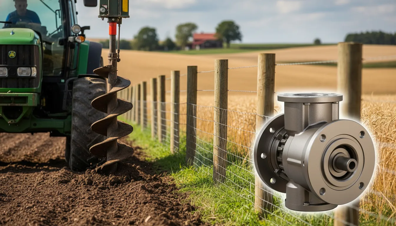 Robust gearbox assembly for post hole digger