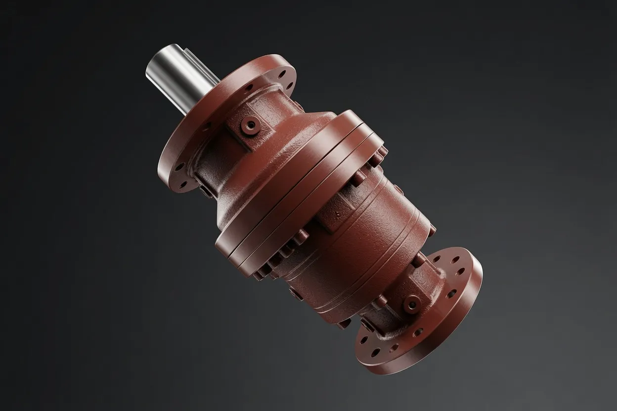 Inline planetary gear reducer for conveyor drive integration
