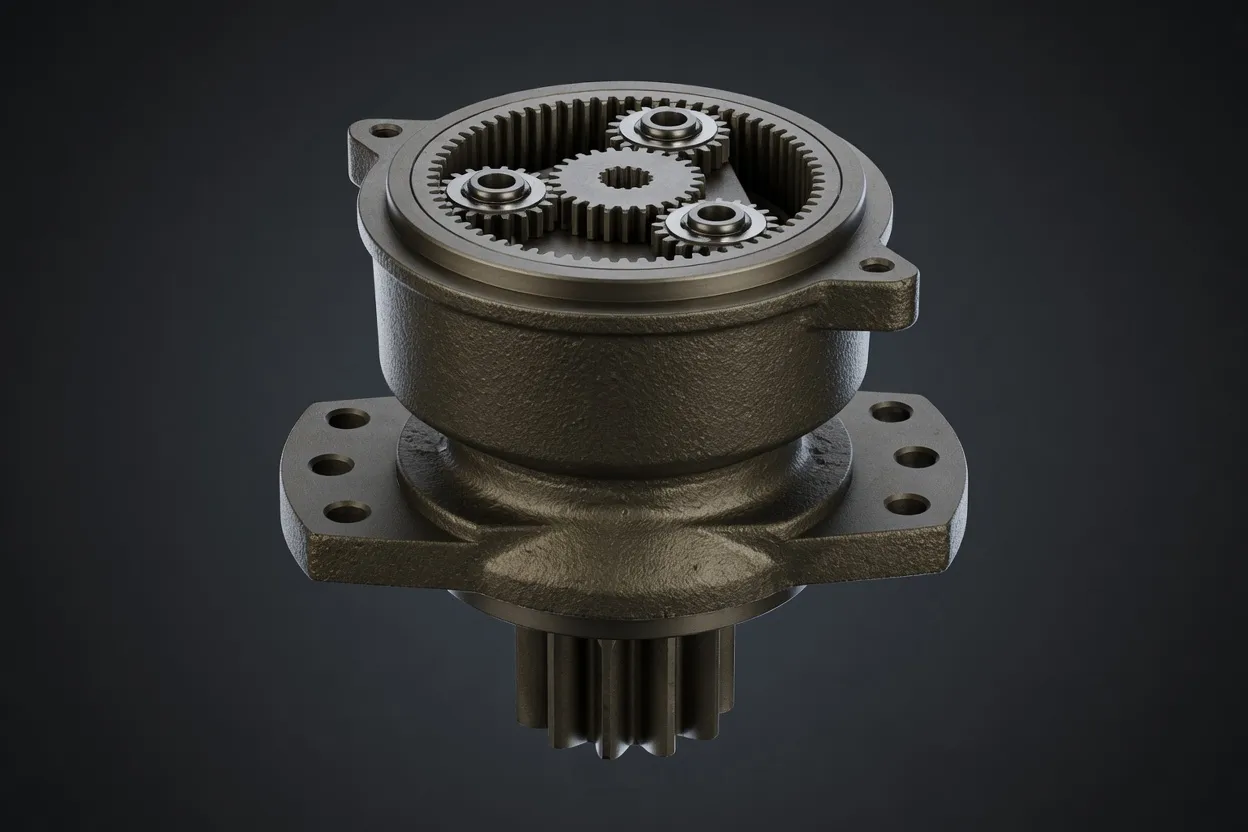Planetary gearbox for bucket wheel excavator drive systems
