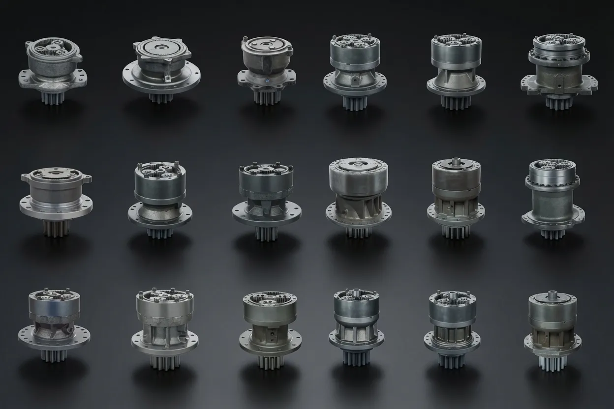 Swing gearbox assembly for JS200 class excavator applications