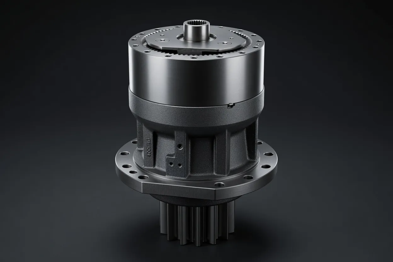 Excavator swing drive planetary gearbox assembly