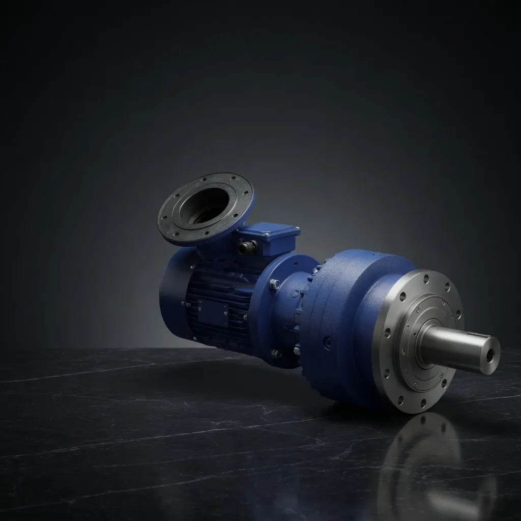 Planetary gearbox internal gear structure showing sun gear planet gears and ring gear